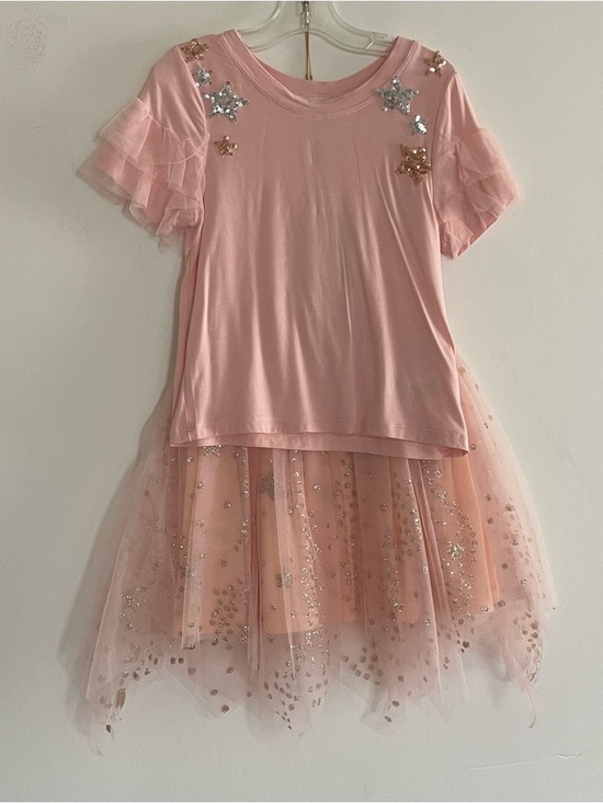 Baby Sara Other - Pink Tulle Star Embellished Skirt Set